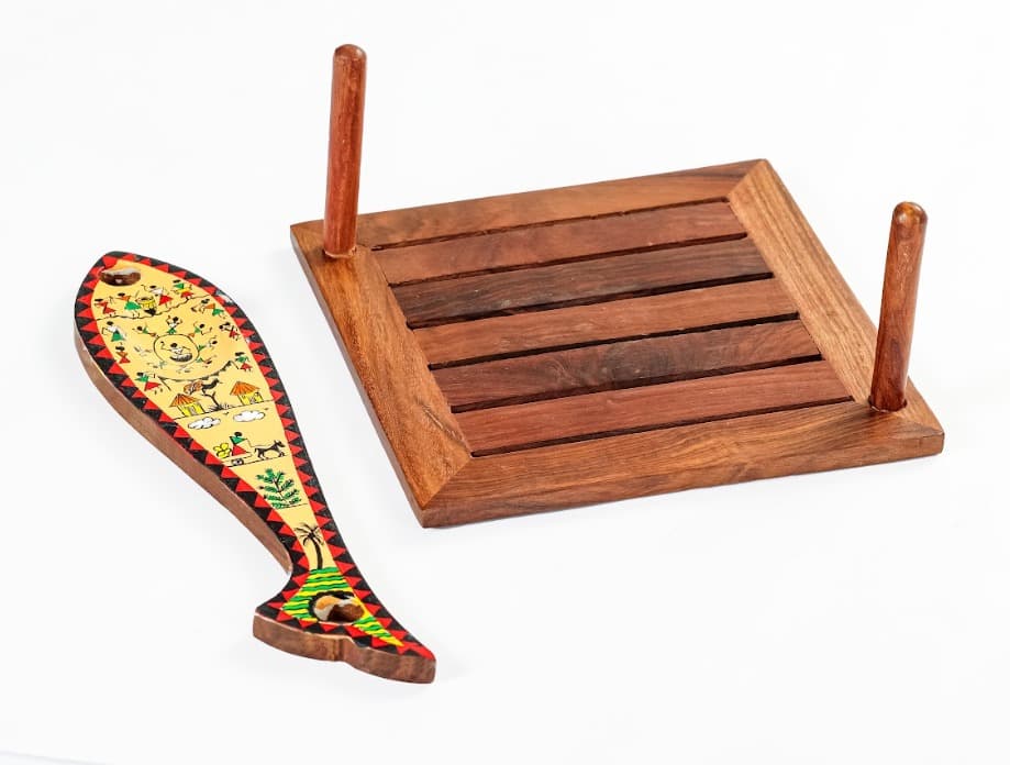 Tribal Tales Tissue Holder – Worli Yellow