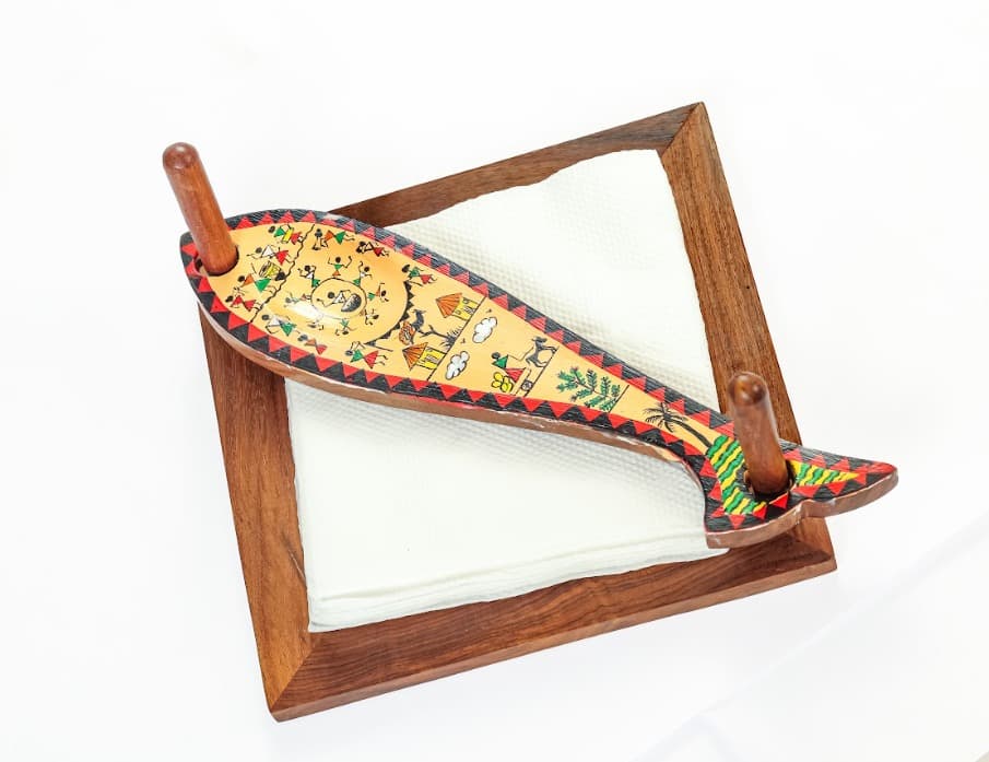 Tribal Tales Tissue Holder – Worli Yellow