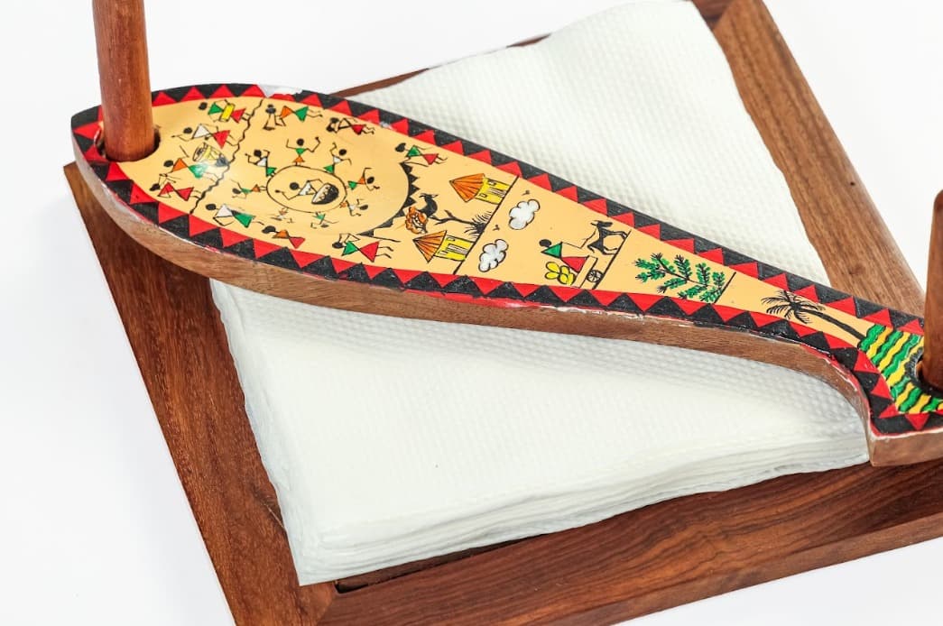 Tribal Tales Tissue Holder – Worli Yellow