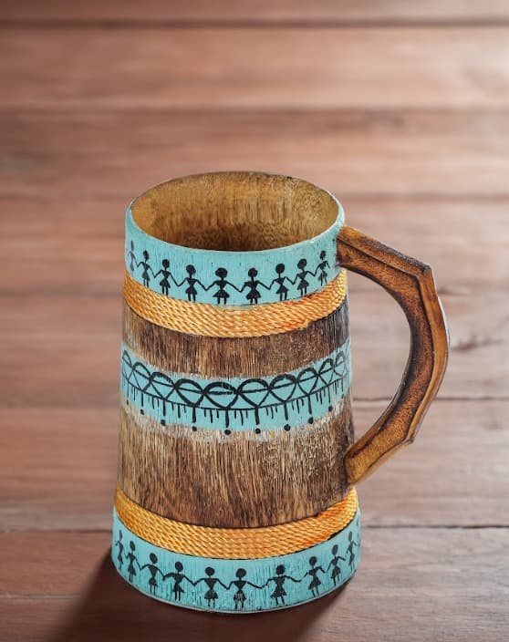 Tribal Essence Mango Wood Beer Mug – Worli Art