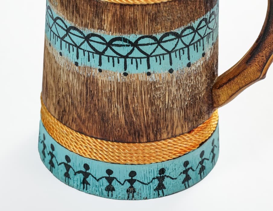 Tribal Essence Mango Wood Beer Mug – Worli Art