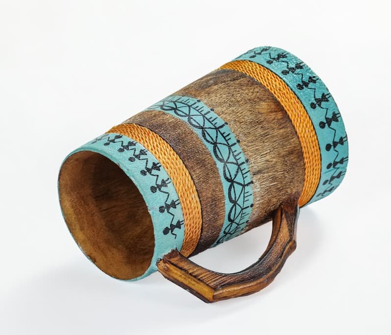 Tribal Essence Mango Wood Beer Mug – Worli Art